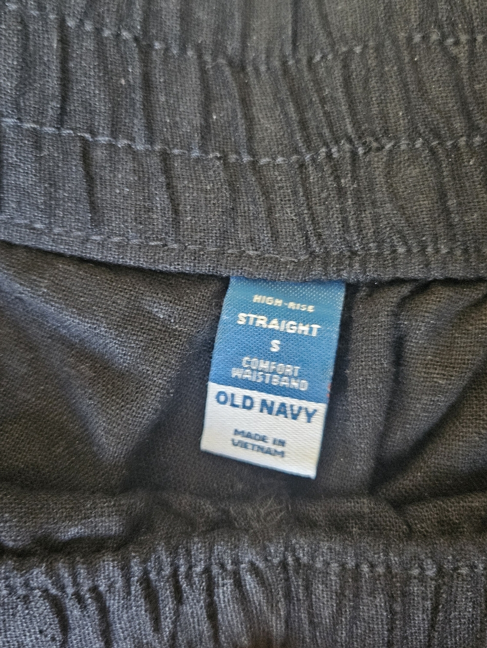 NWT Old Navy Linen Blend Black Pants High Elastic Waist Size S - Picture 6 of 12